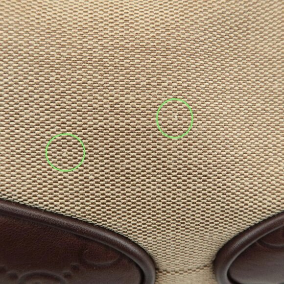 Authentic GUCCI Canvas Leather Shoulder Bag Beige Brown - Picture 11 of 16